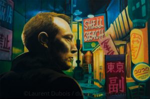 Tokyo Vice - Searching for Shell Beach - Where is Shell Beach - number 7 - peinture à l'huile / oil painting - 41 x 27 cm - © All rights reserved by Laurent Dubois